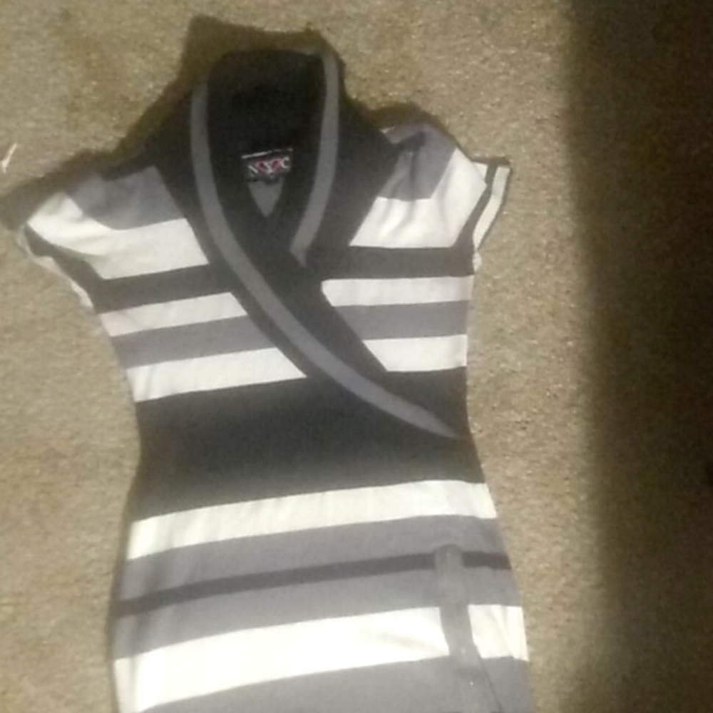 A gently worn fall sweater dress.